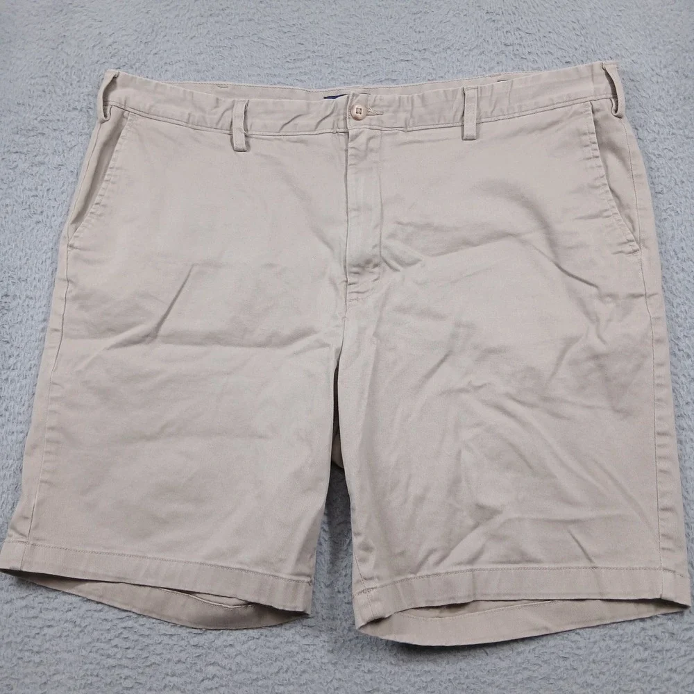 Nautica Classic Fit Chino Shorts Men's‎ 42 Beige Cotton Casual